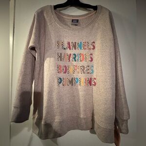 NWT Cozy pink/tan heathered Fall Sweatshirt